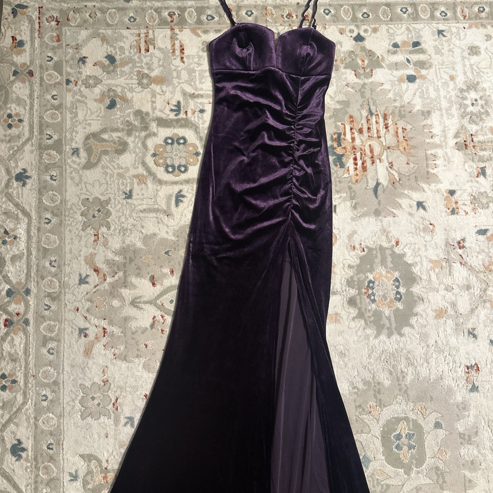 Purple Velvet Maxi Dress